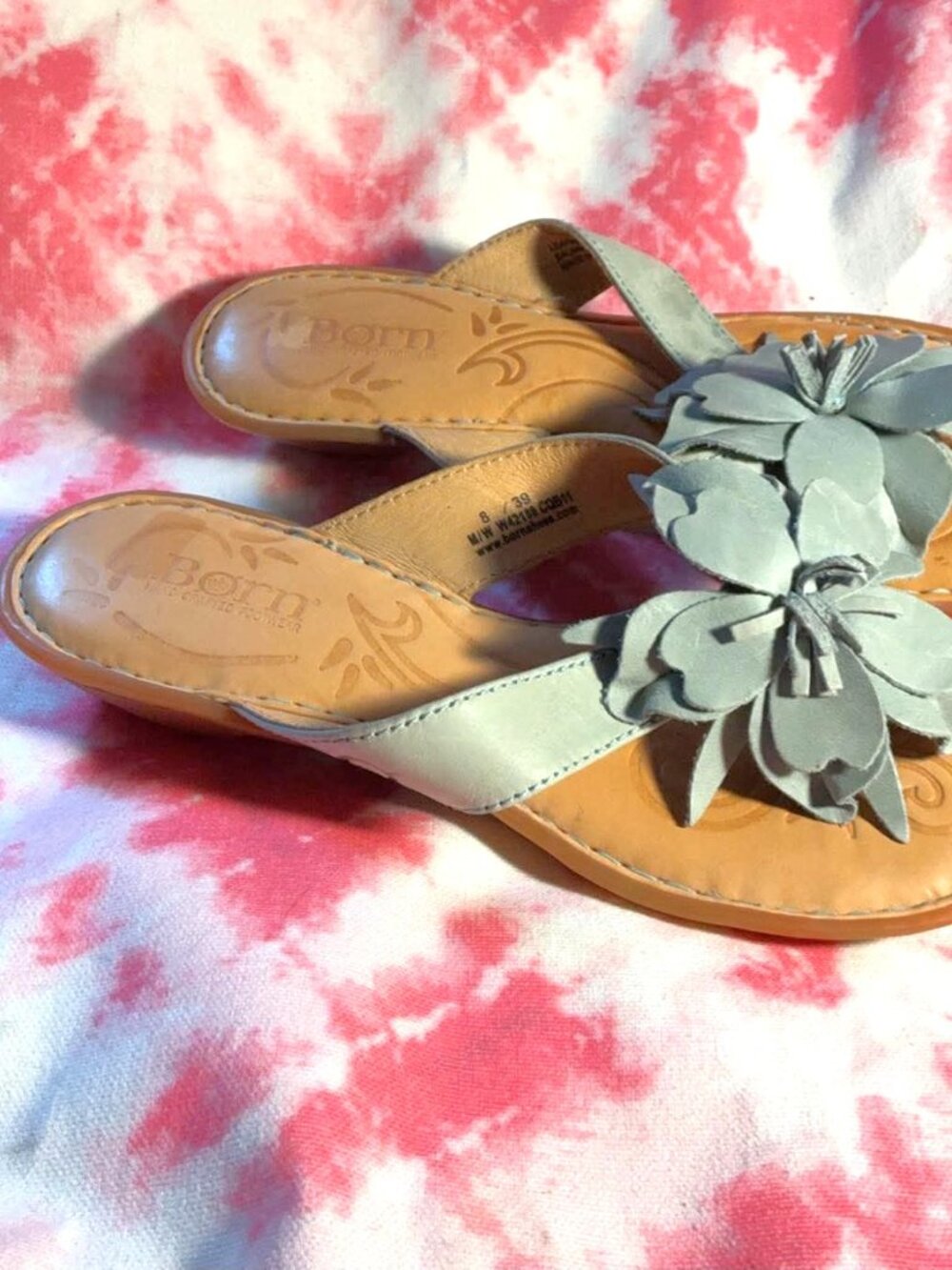 Børn Leather Flower Sandals (Size 8 / 39) - Picture 2 of 7